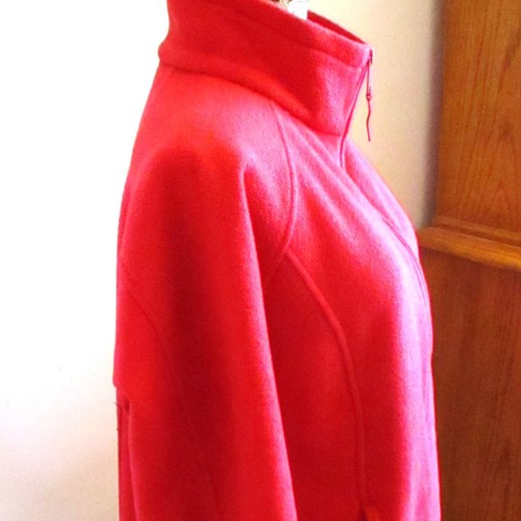 Columbia Womens Full Zip Up Fleece Jacket, Red, Pockets, High Neck, Size 1X - Picture 6 of 11